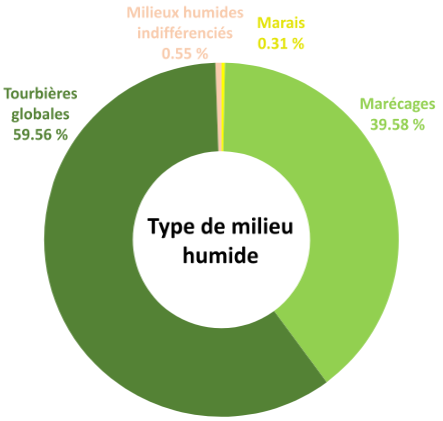 Répartition des types de milieu humide