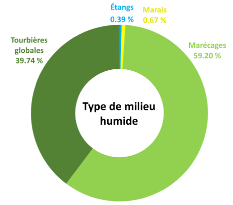 Répartition des types de milieu humide