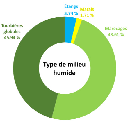 Répartition des types de milieu humide